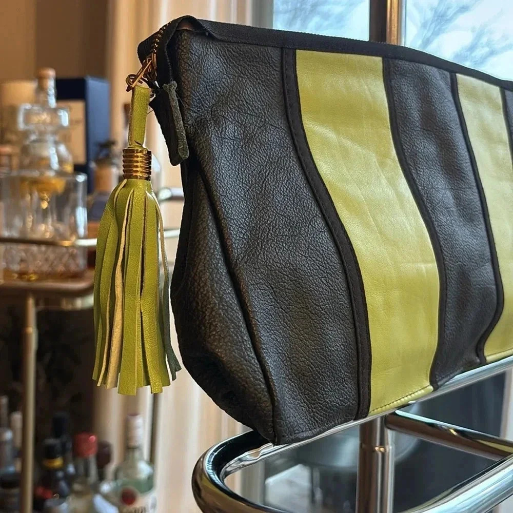 Brand New Leather Clutch
Lime Green with Black - Picture 2 of 4